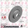 Zimmermann Brake Disc - Standard/Coated, 400.3637.20 400.3637.20